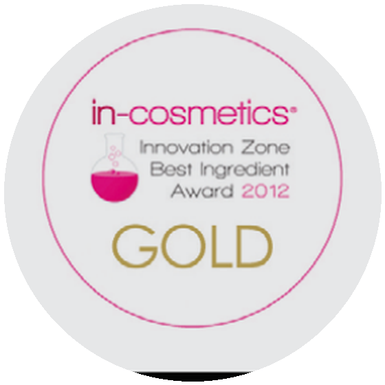 In-Cosmetics Innovation Zone Best Ingredient Award 2012 — Gold